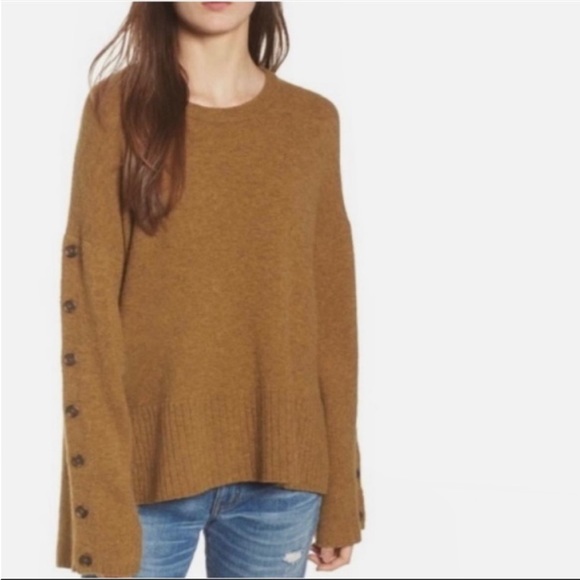 Madewell Sweaters - {SOLD} MADEWELL Button Sleeve Pullover Sweater Small